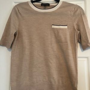 Short Sleeve 100% Merino Wool Banana Republic Top